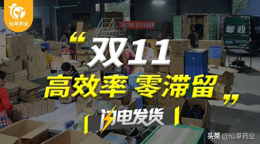仙草藥業(yè)，雙十一全力以赴，閃電供貨，蓄力、助力